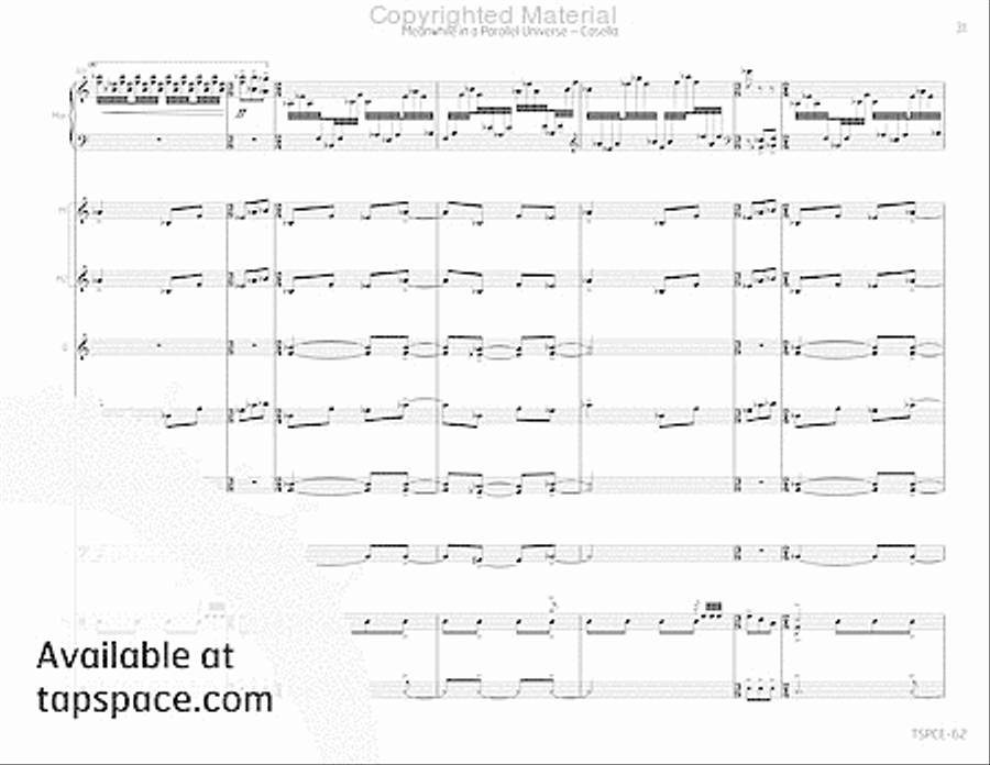Meanwhile in a Parallel Universe Redux Percussion Ensemble scores gallery preview page 36