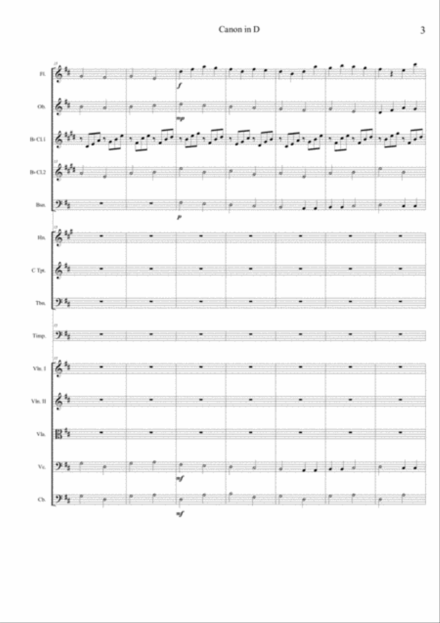 Pachelbel's Canon in D - Score and Parts Full Orchestra scores gallery preview page 5