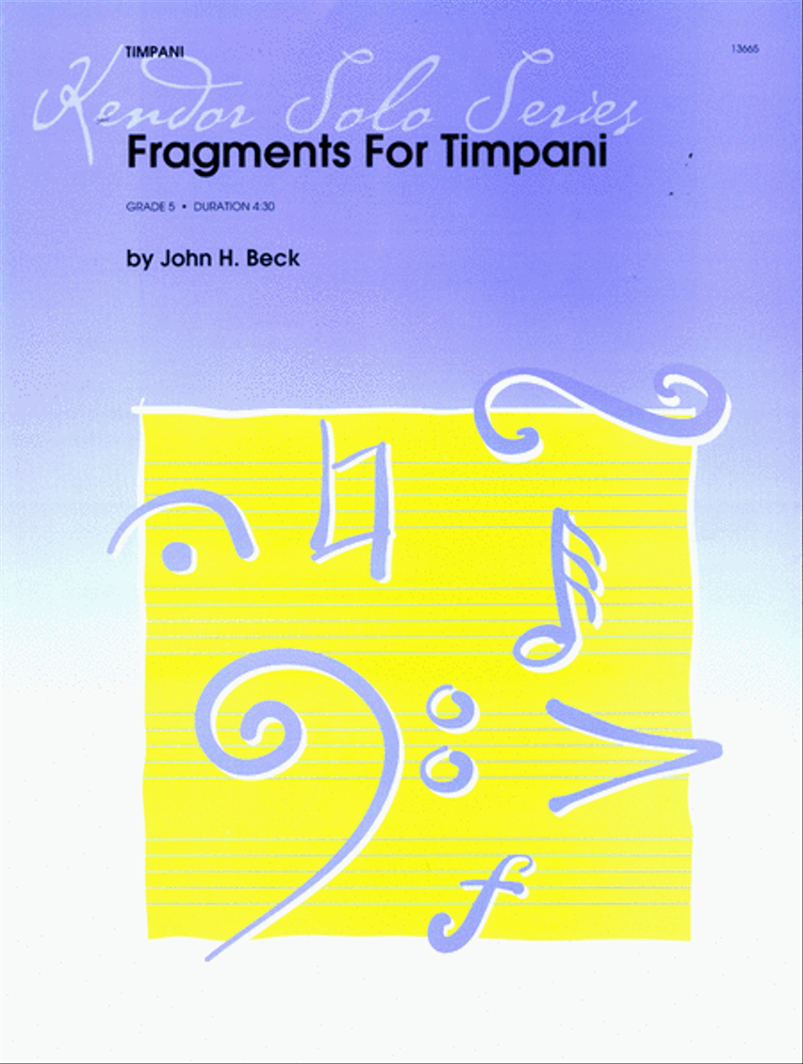 Fragments For Timpani Percussion scores gallery preview page 1