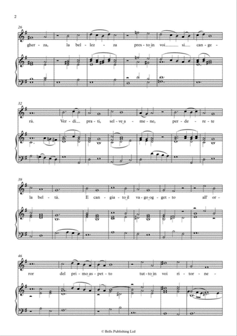 Verdi prati (G Major) Voice Solo scores gallery preview page 2