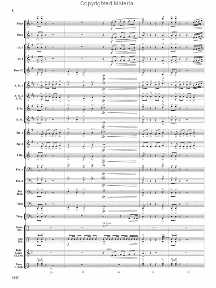 Fire Dance Fire Dance Concert Band scores gallery preview page 7
