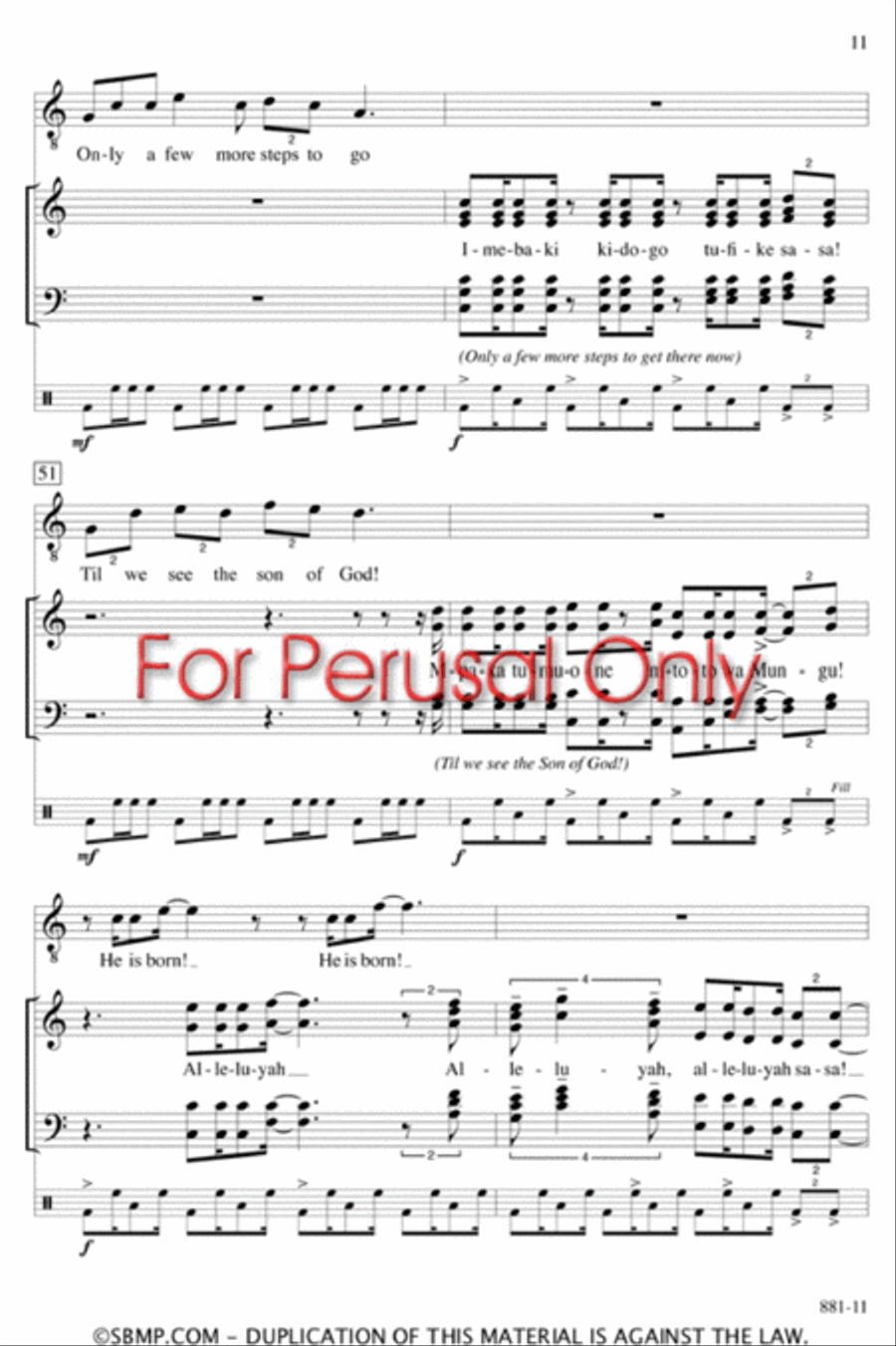 Alleluyah Sasa - SATB divisi Octavo Divisi scores gallery preview page 10