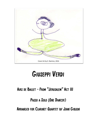 Book cover for Verdi - Ballet Music for clarinet quartet (Jerusalem, Act III - Passo a Solo)