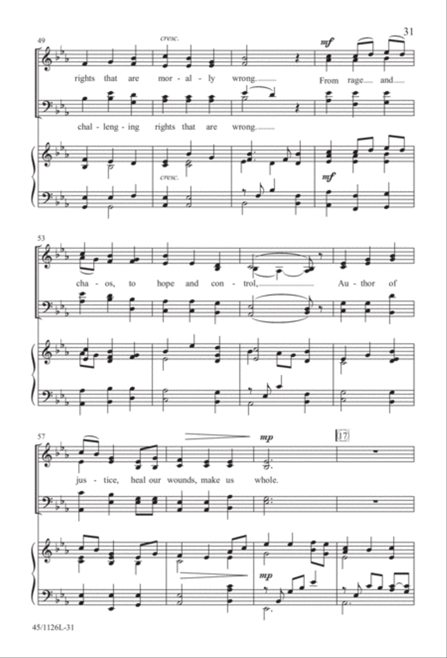 Prayers for the Nations 4-Part scores gallery preview page 32