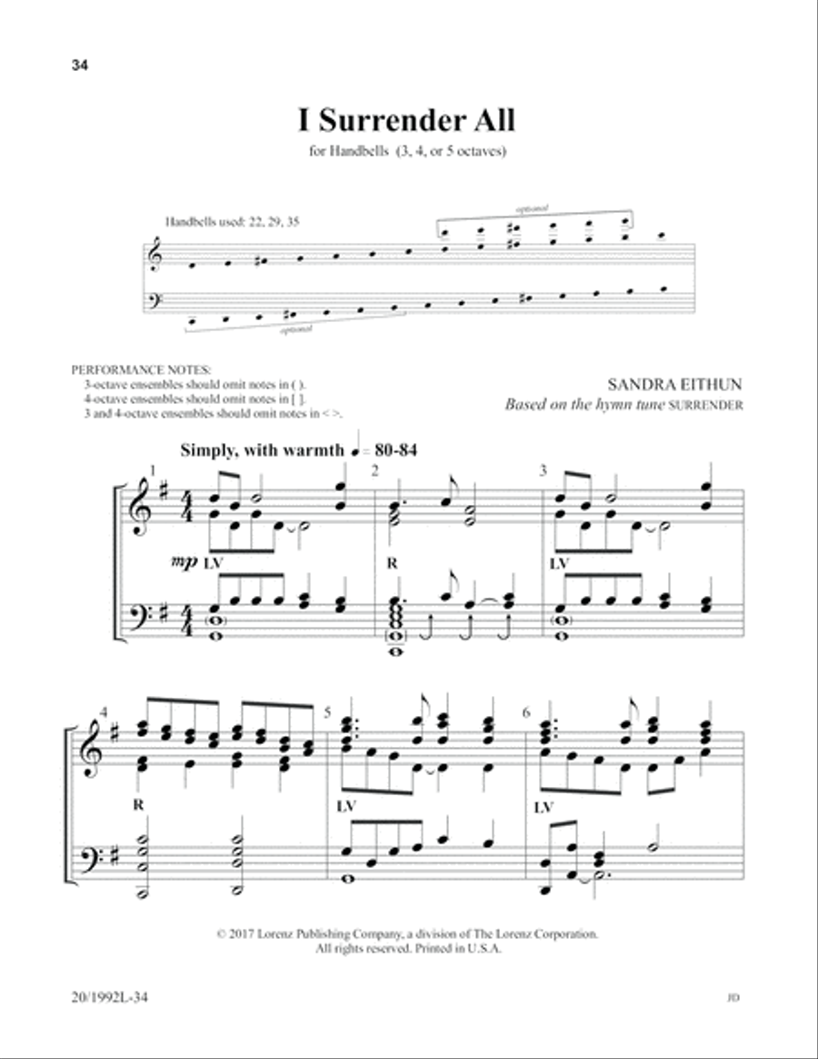 Hymns We Love to Ring 5-Octaves scores gallery preview page 25