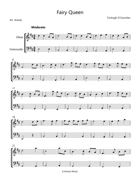 Turlough'o Carolan Fairy Queen Oboe and Cello Sheet Music image number null
