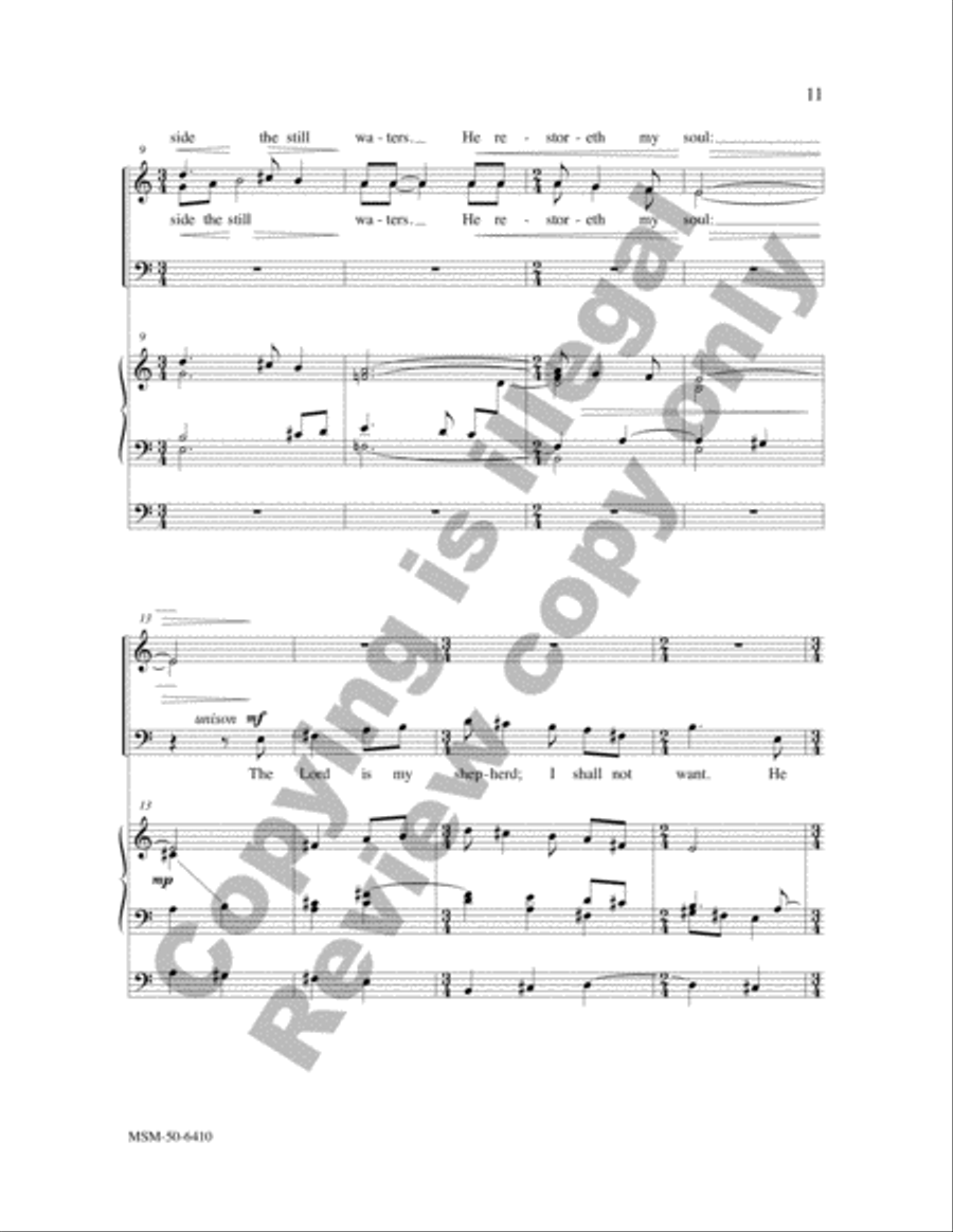 Two Psalms and a Canticle 4-Part scores gallery preview page 10