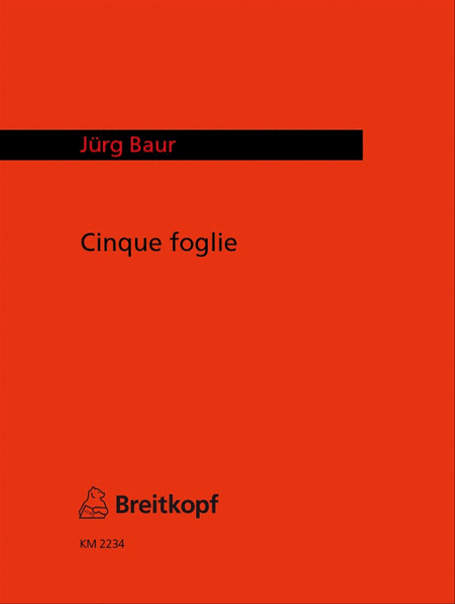 Cinque foglie Saxophone Quartet scores gallery preview page 1