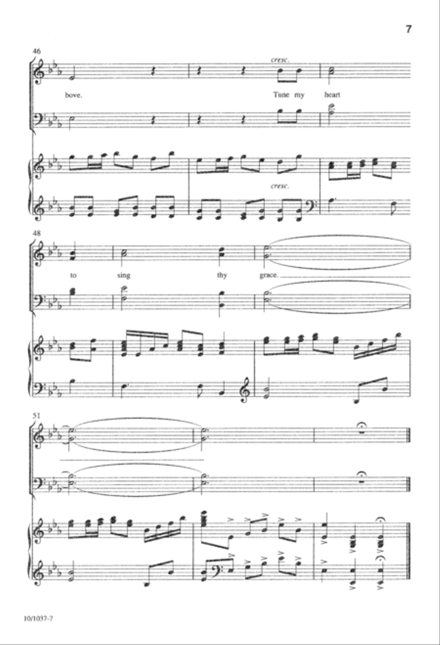 Come Thou Fount of Every Blessing 4-Part scores gallery preview page 7