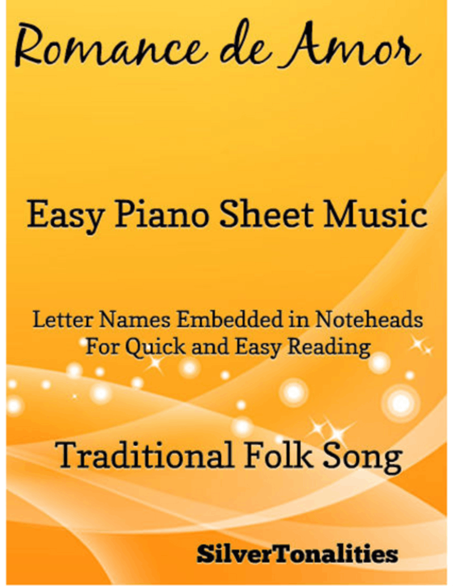 Romance de Amor Easy Piano Sheet Music Easy Piano scores gallery preview page 1