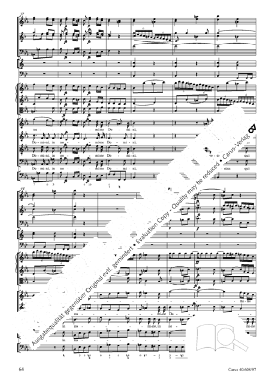Missa Sancti Bernardi von Offida in B 4-Part scores gallery preview page 79