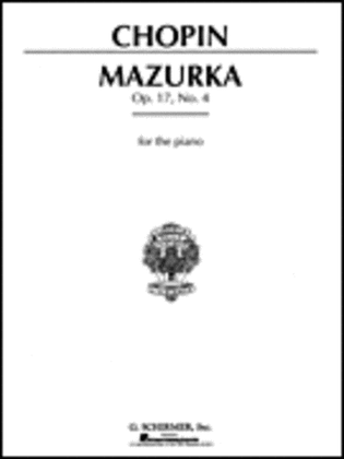 Book cover for Mazurka, Op. 17, No. 4 in A Minor