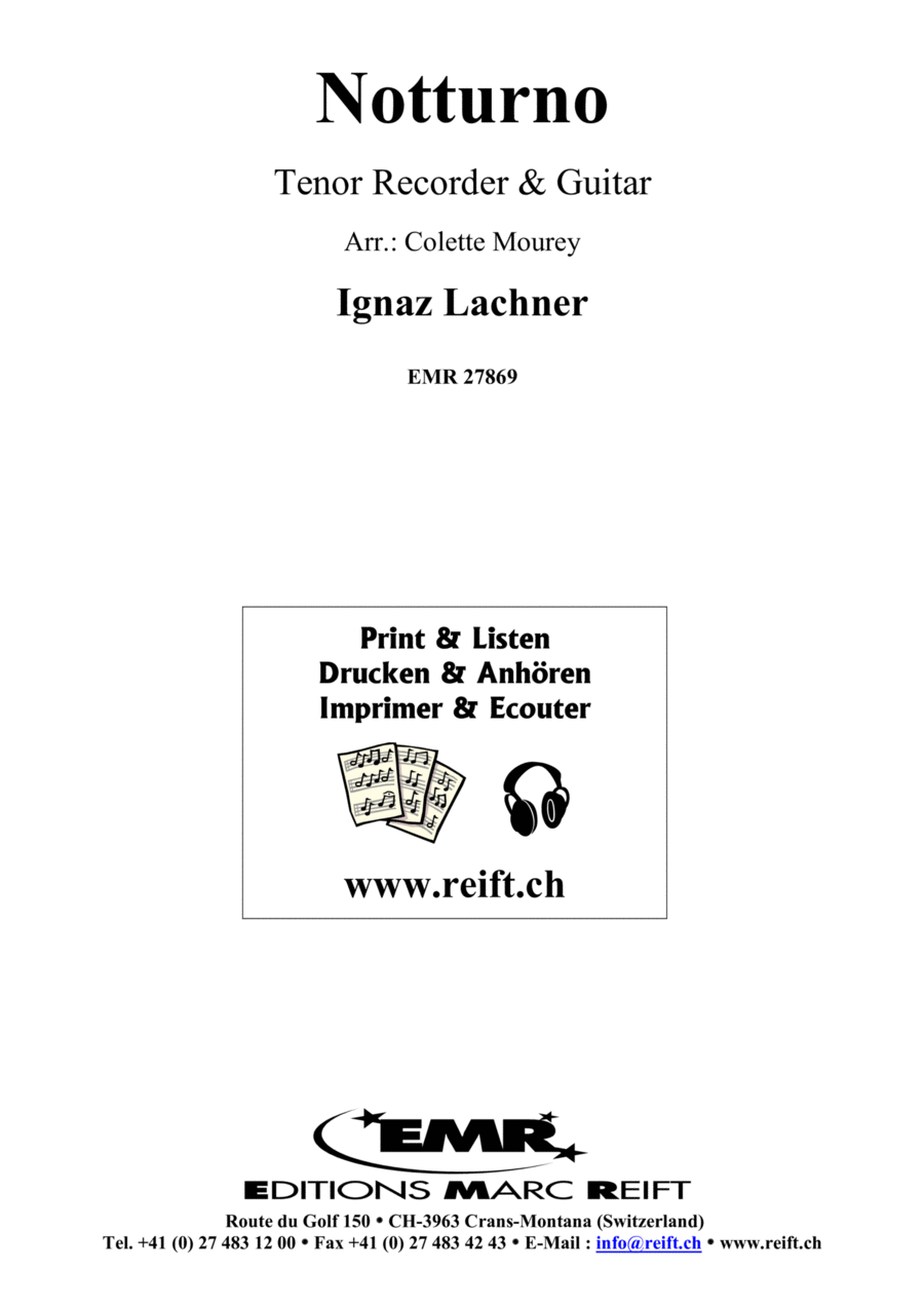 Notturno Tenor Recorder scores gallery preview page 1