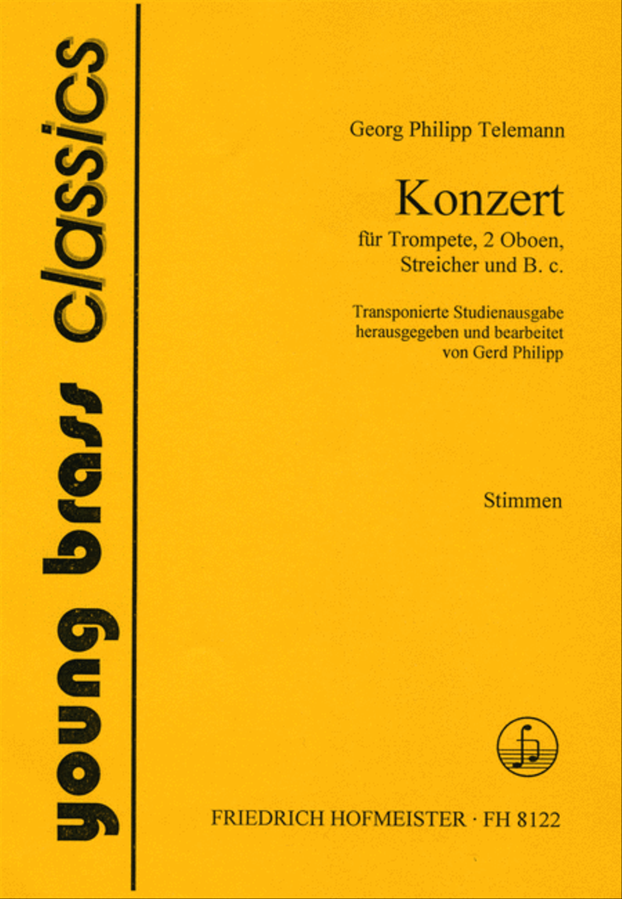 Konzert für Trompete, 2 Oboen, Streicher, B.c./ Stimmen Oboe scores gallery preview page 1