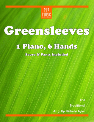 Book cover for Greensleeves Trio (1 Piano, 6 Hands)