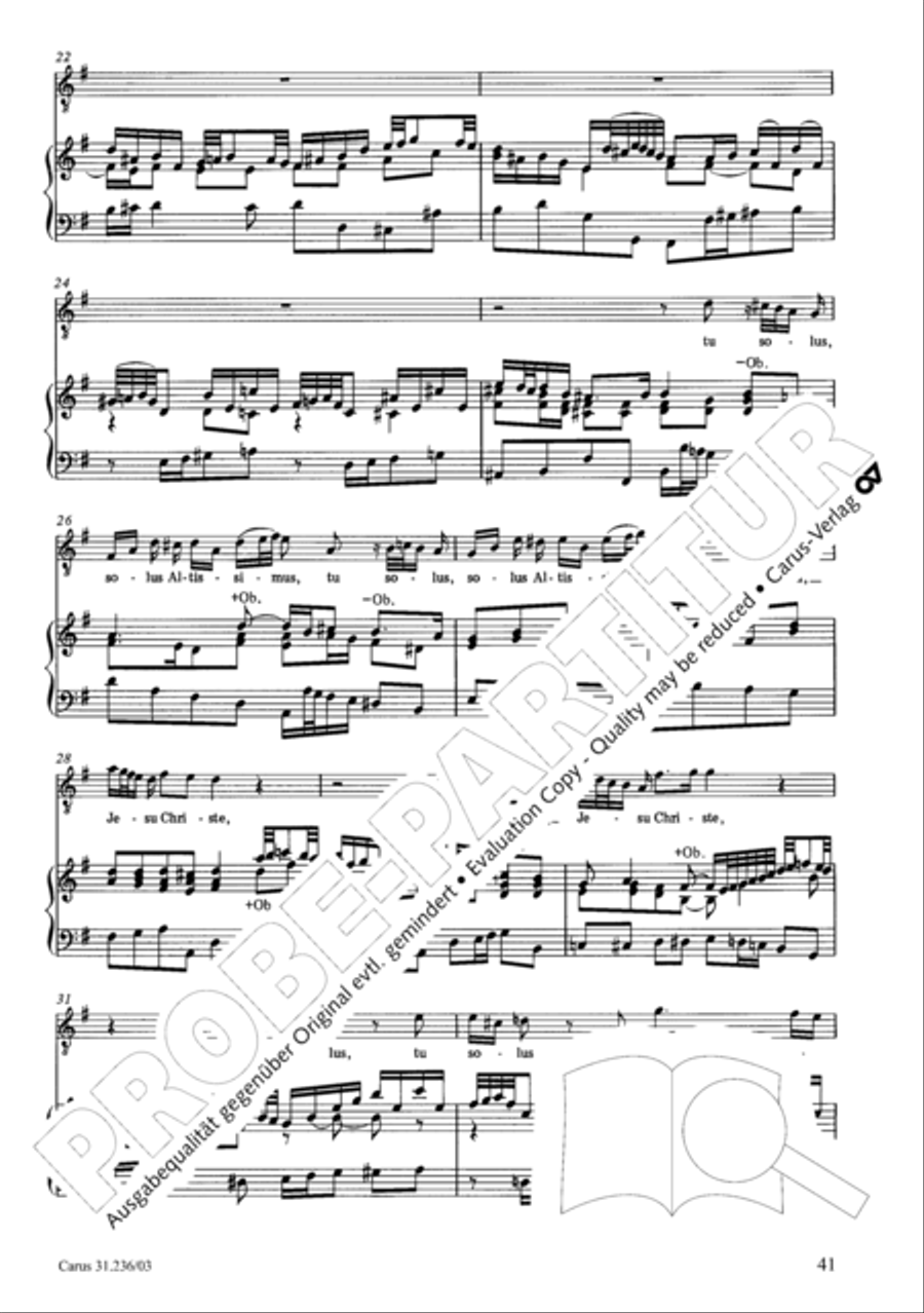 Mass in G Major 4-Part scores gallery preview page 42