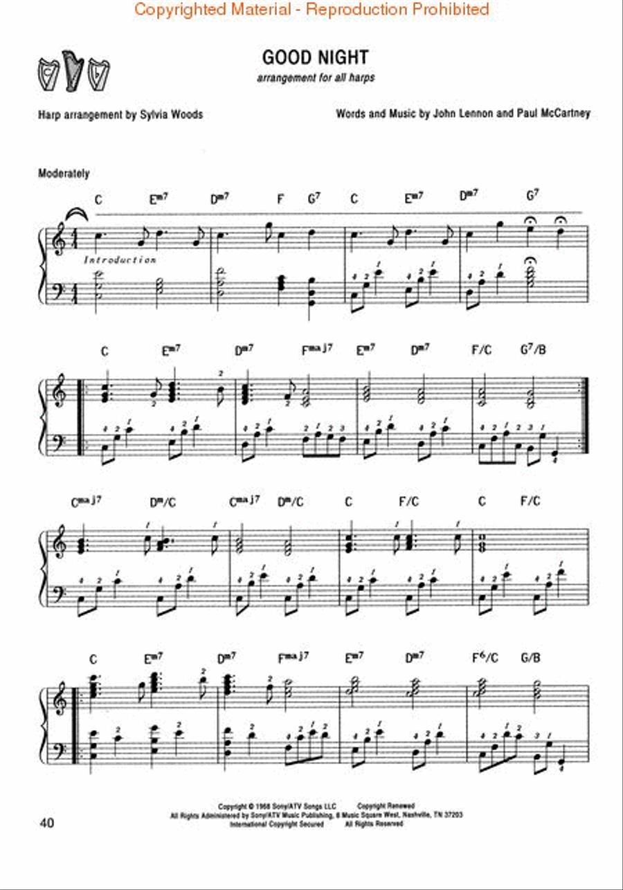 Lennon and McCartney for the Harp Celtic Harp scores gallery preview page 3