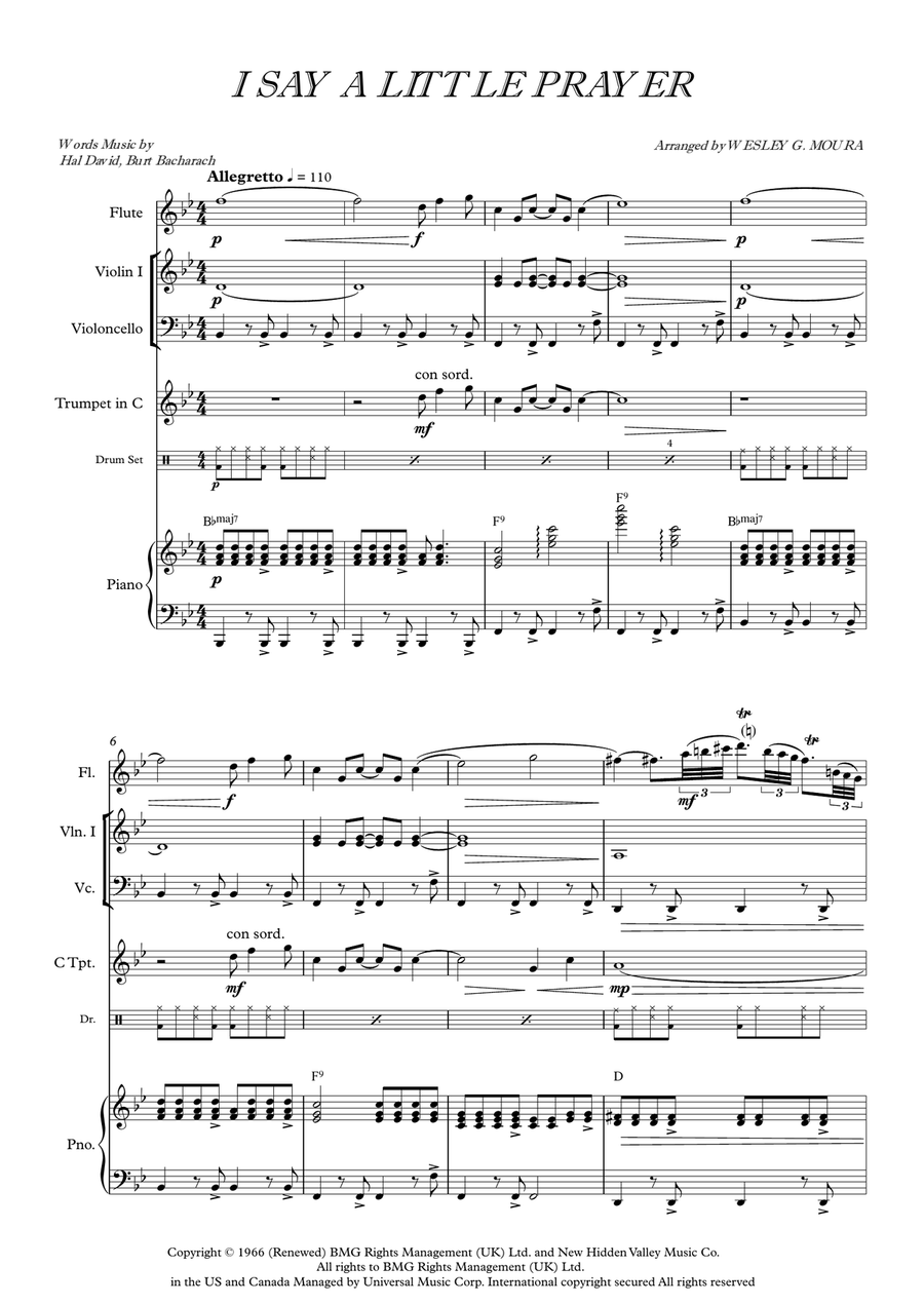 I Say A Little Prayer Small Ensemble scores gallery preview page 2
