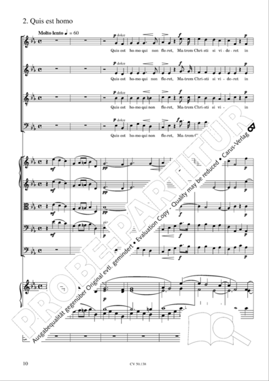 Stabat Mater in G minor 4-Part scores gallery preview page 11