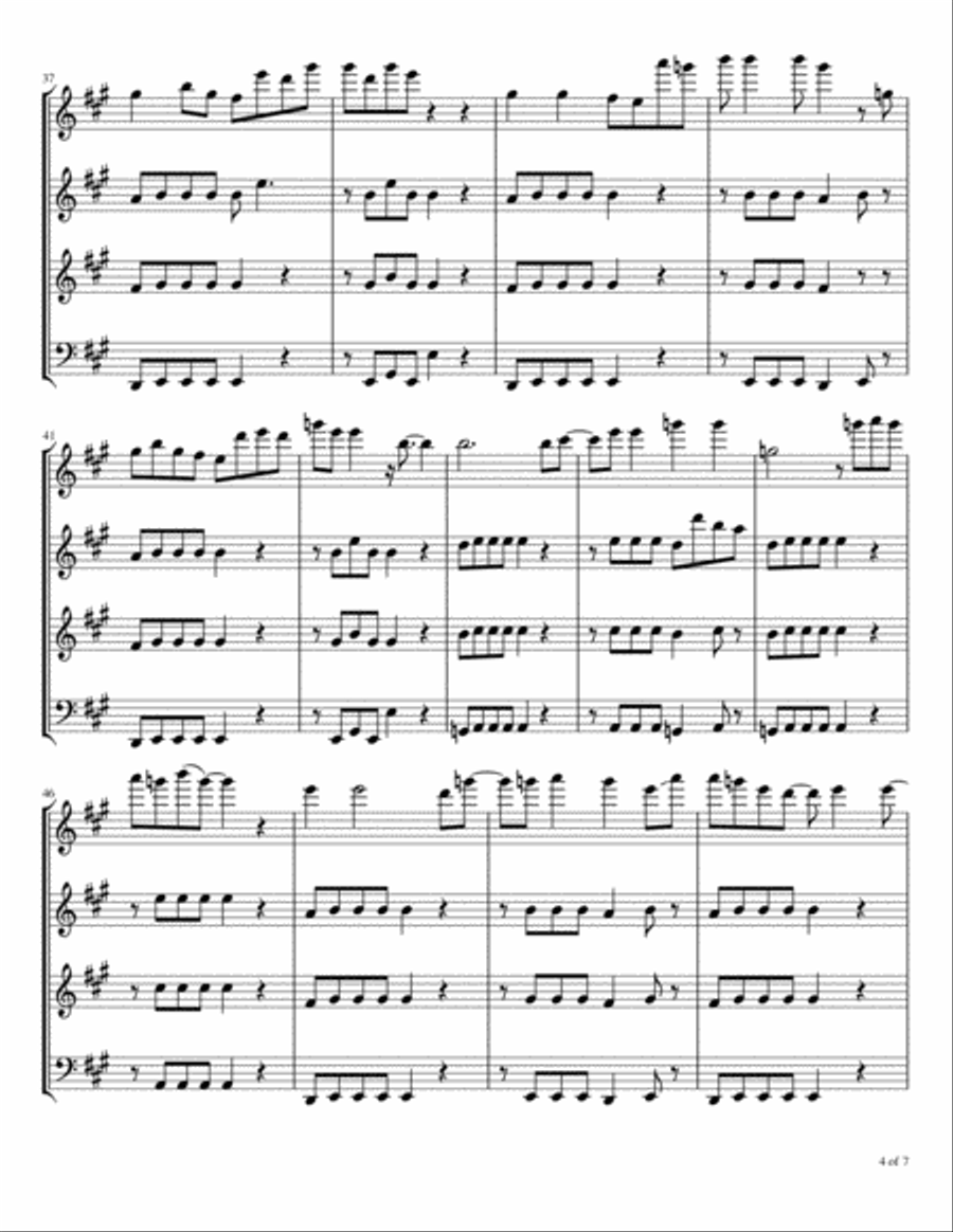 Mississippi Queen Mississippi Queen Woodwind Quartet scores gallery preview page 5