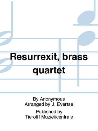 Book cover for Resurrexit, Brass Quartet