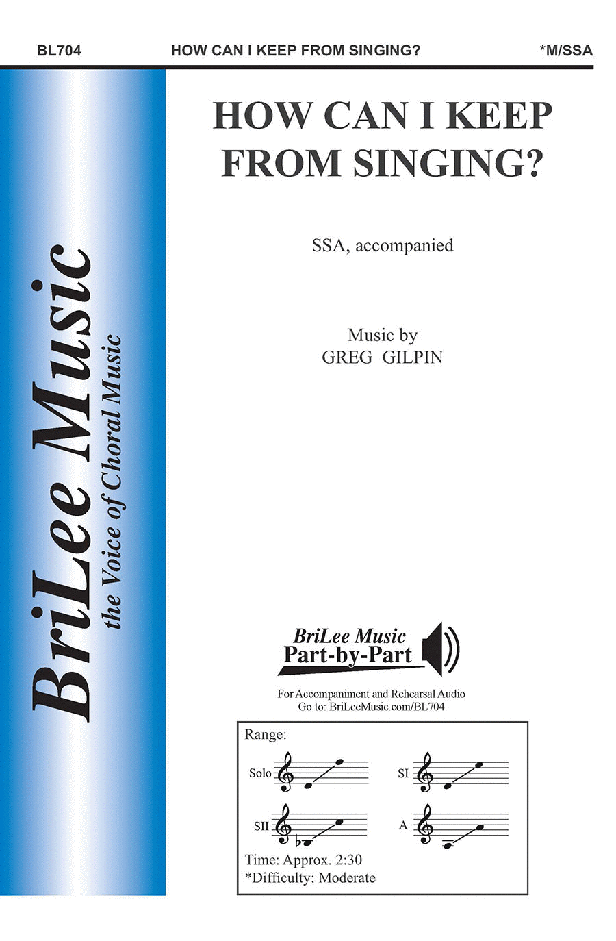 How Can I Keep From Singing? Choir scores gallery preview page 1