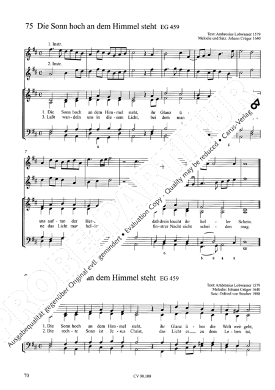 Chorsatze zum Evangelischen Gesangbuch Choir scores gallery preview page 75