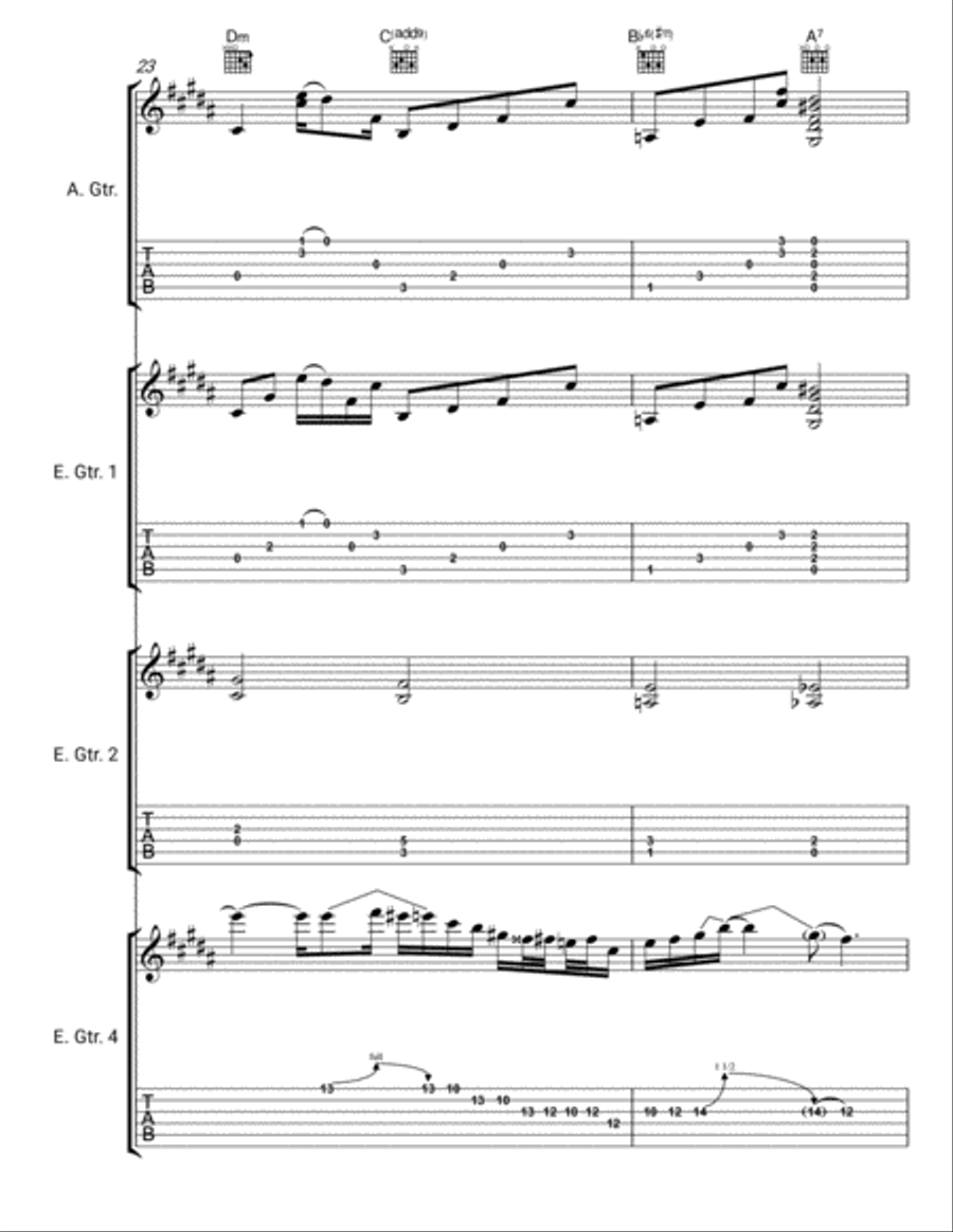 Free Electric Guitar scores gallery preview page 6
