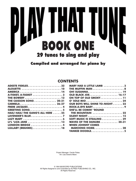 Play That Tune, Book 1