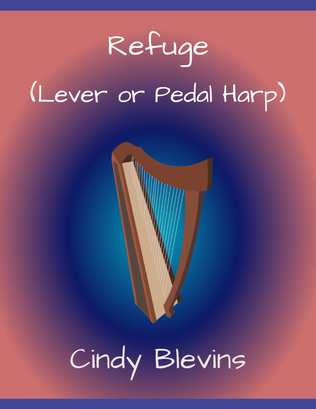 Book cover for Refuge, original solo for Lever or Pedal Harp
