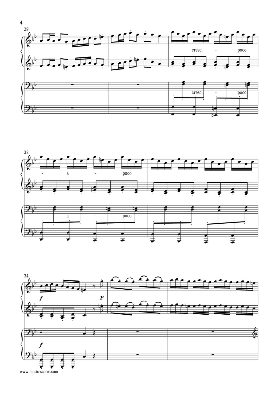 Handel: Arrival of the Queen of Sheba - Piano Duet Piano Duet scores gallery preview page 4
