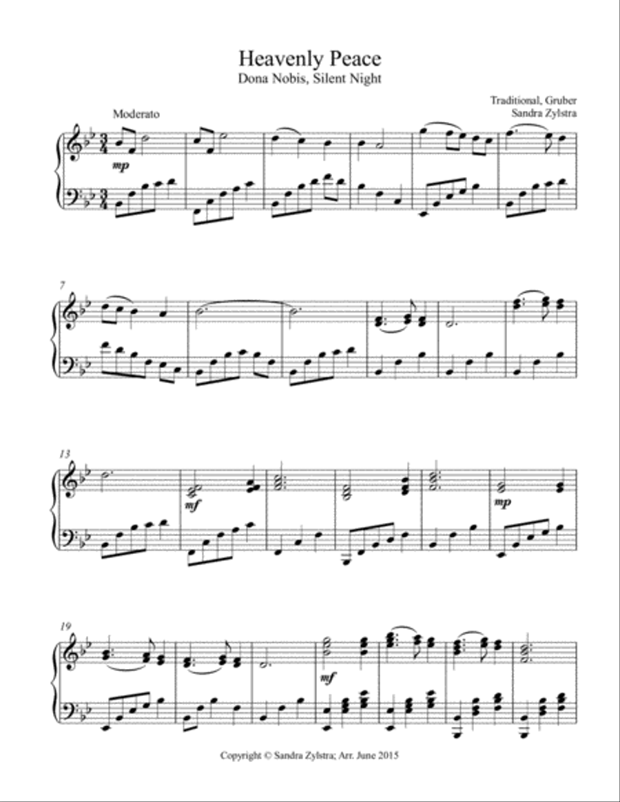 Heavenly Peace (intermediate piano solo) Piano Solo scores gallery preview page 2