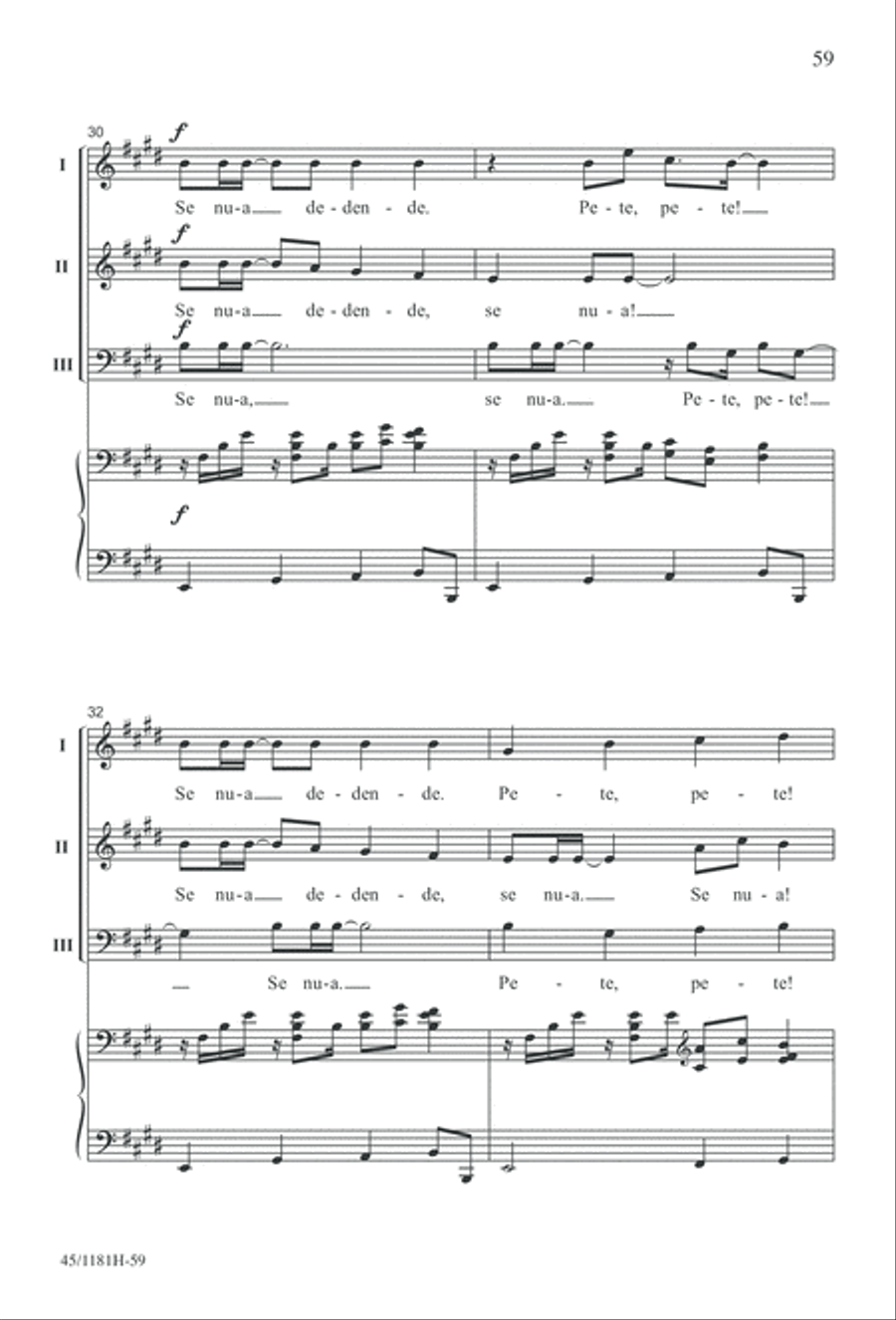 Contemporary Choral Classics 3-Part scores gallery preview page 59