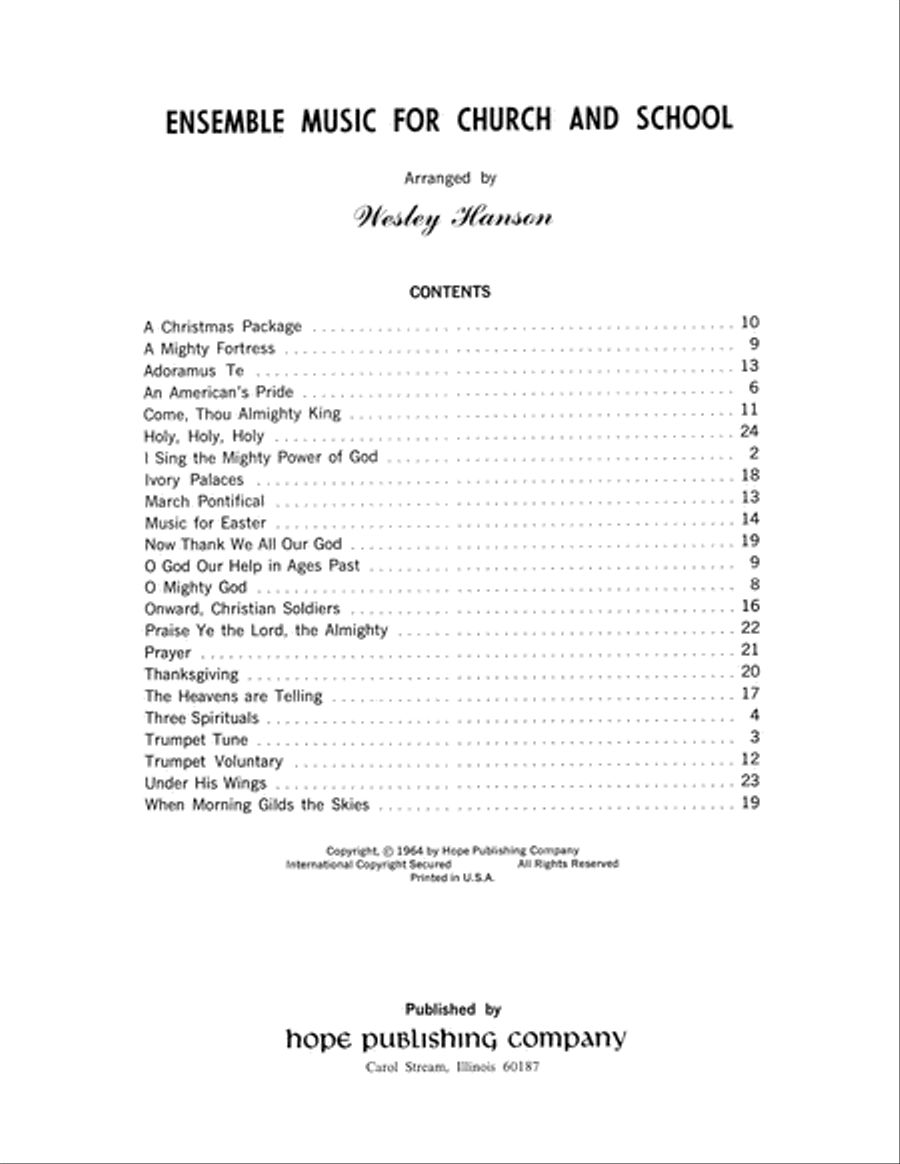 Ensemble Music for Church and School Part scores gallery preview page 3