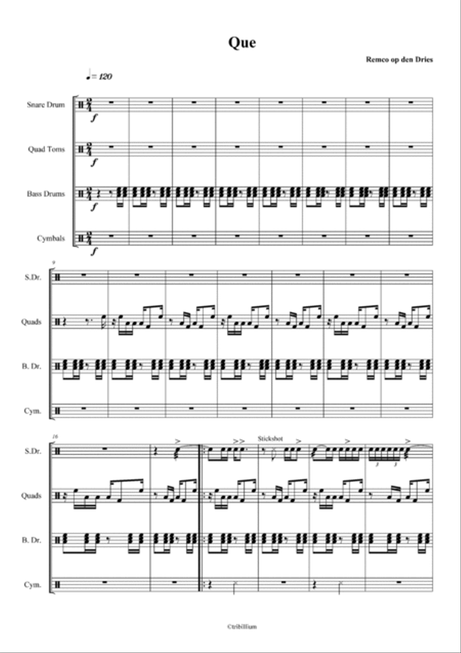 Que Drum Set scores gallery preview page 2