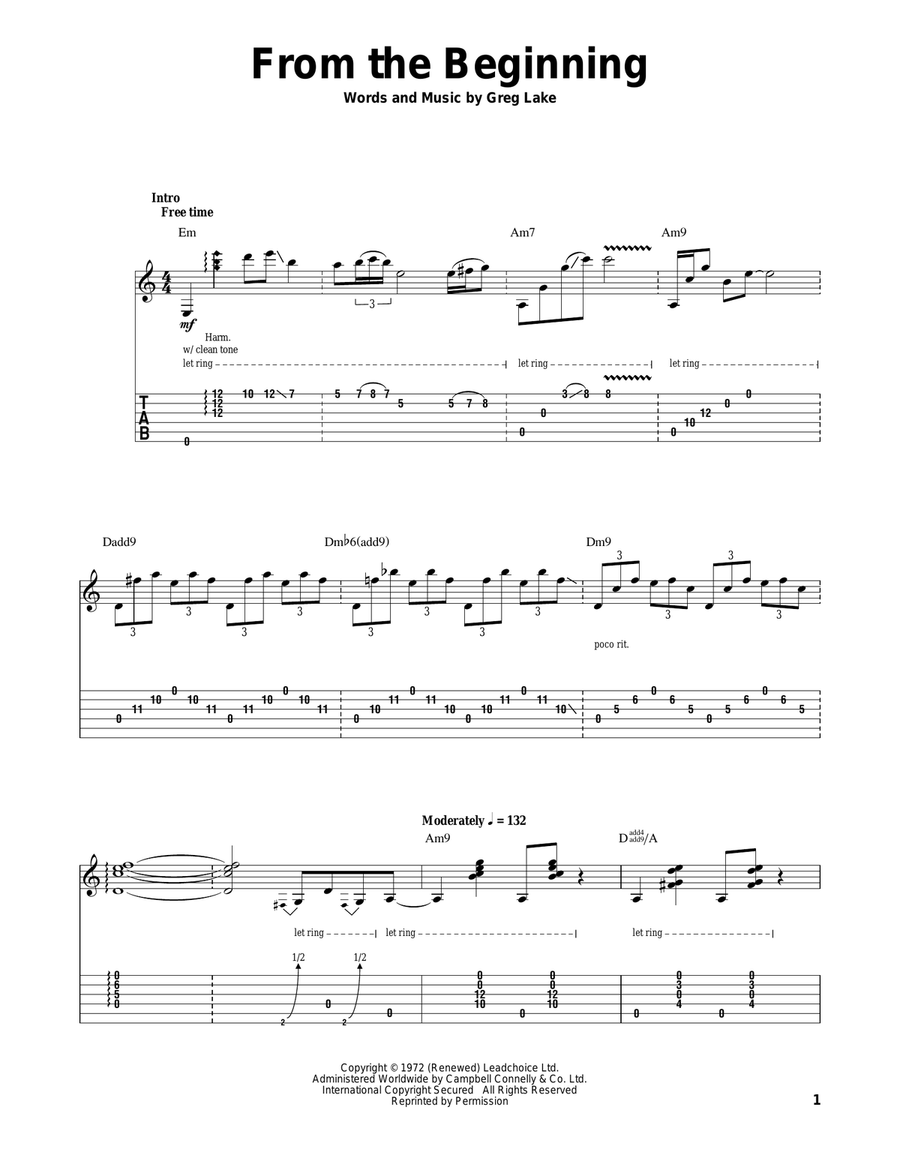 From The Beginning Acoustic Guitar scores gallery preview page 1