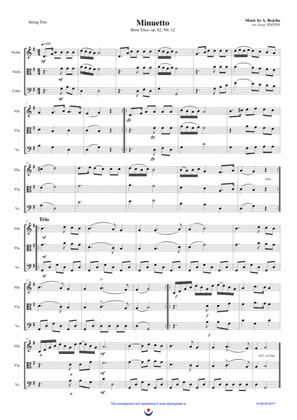 Horn Trios, Nb. 12 MENUET and Nb. 23 MENUET