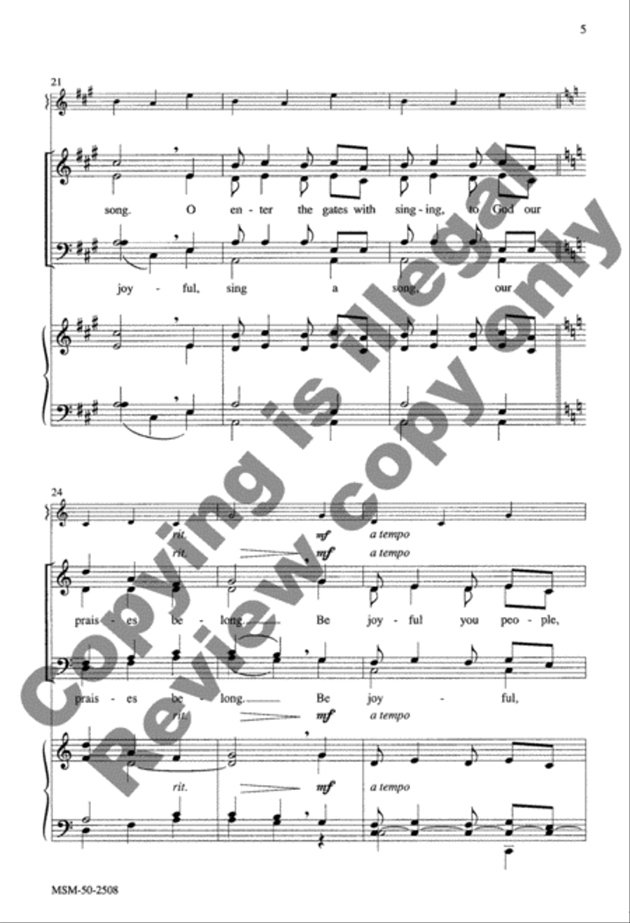 Jubilate Deo 4-Part scores gallery preview page 12
