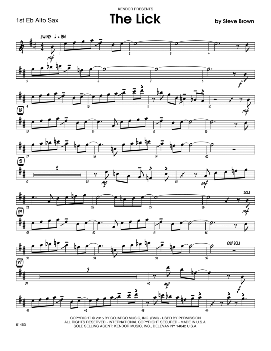 The lick saxophone hotsell