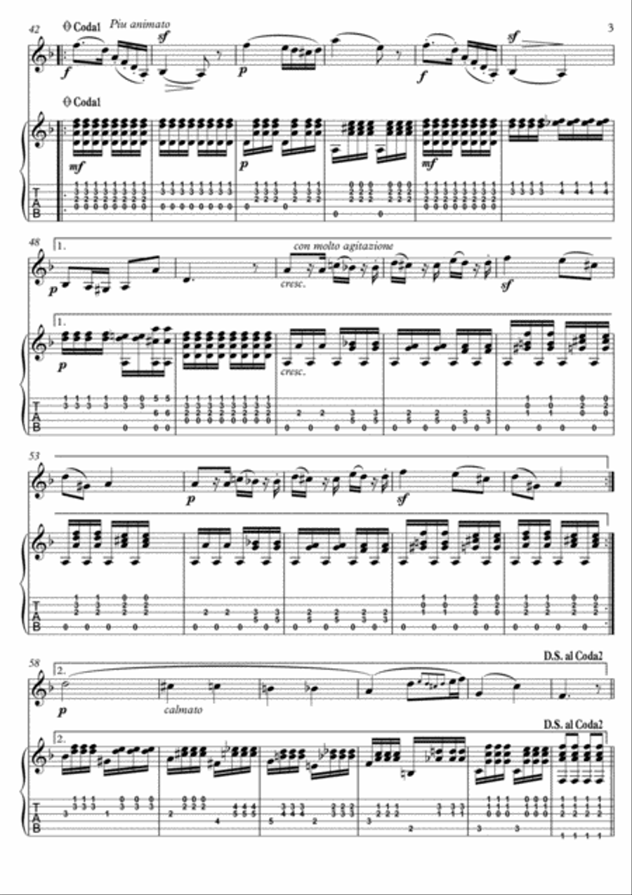Violin Guitar duet II by Bergmiller String Duet scores gallery preview page 3