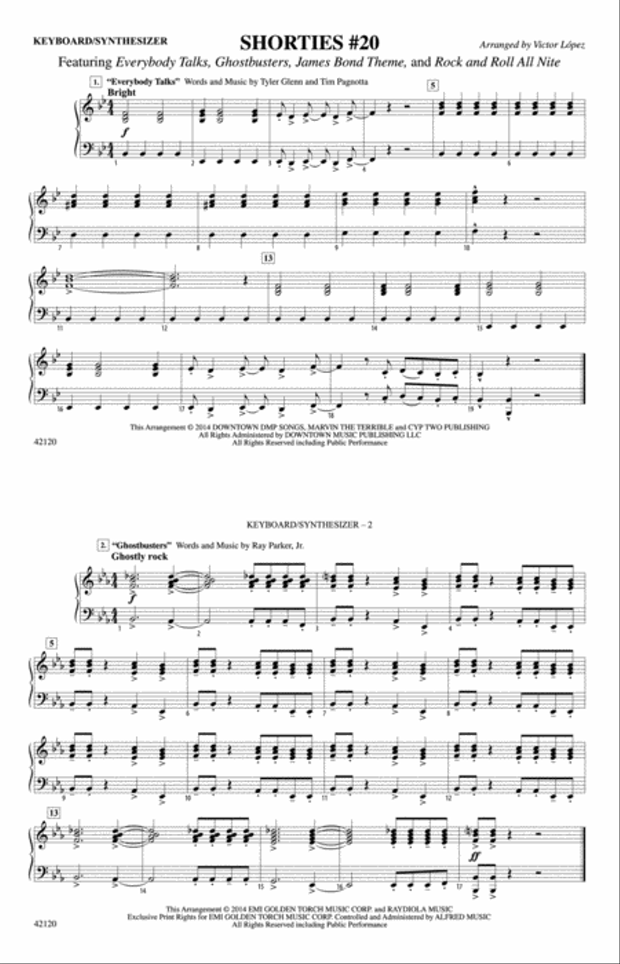Shorties #20: 1st Keyboard Marching Band scores gallery preview page 1