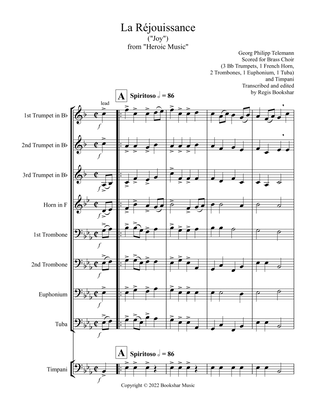 La Rejouissance (from "Heroic Music") (Eb) (Brass Choir - 3 Trp, 1 Hrn, 2 Trb, 1 Euph, 1 Tuba, Timp)