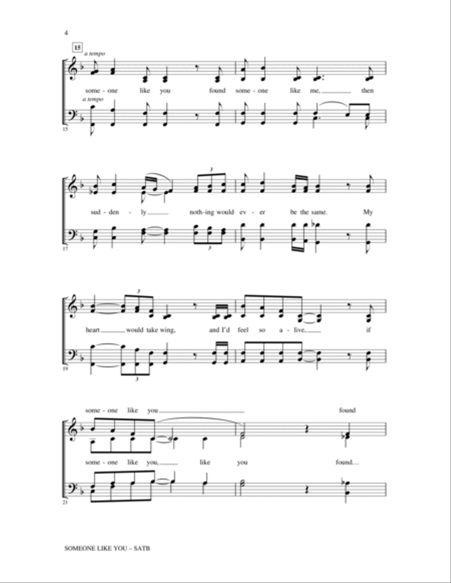 Someone Like You (from Jekyll & Hyde) (arr. Kirby Shaw) 4-Part scores gallery preview page 3