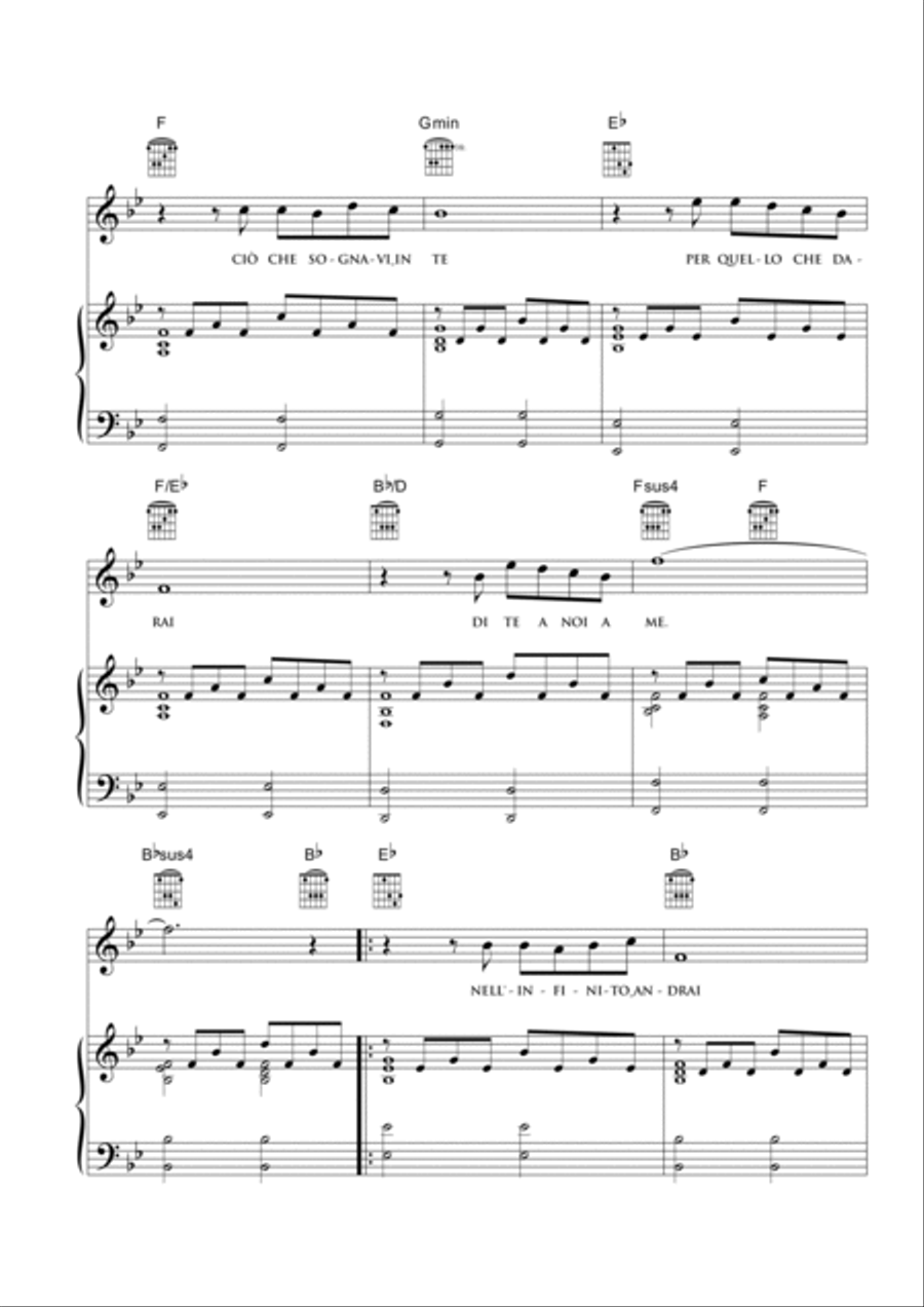 Per quando tu sarai Per quando tu sarai Piano, Vocal, Guitar scores gallery preview page 3