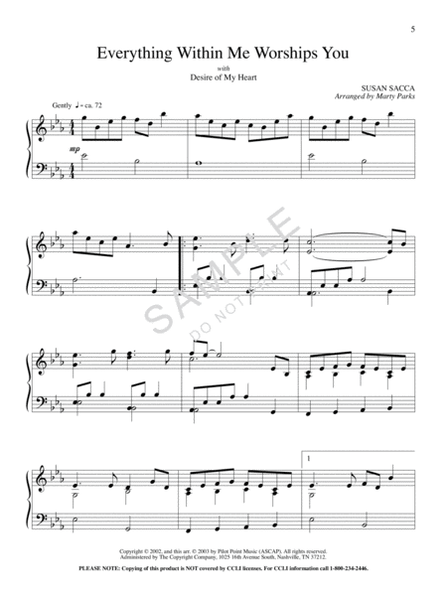 A Heart for Worship by Marty Parks Piano Solo - Sheet Music