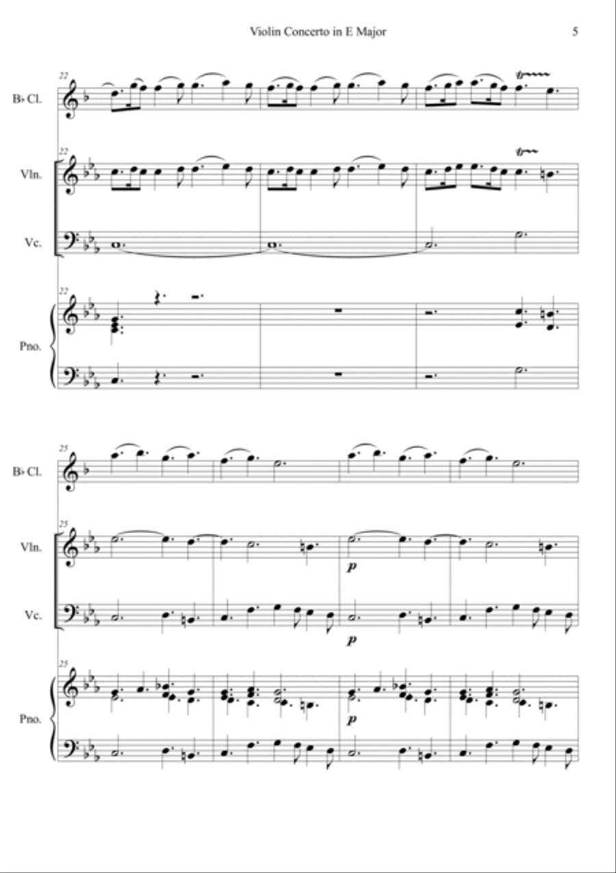 The Four Seasons Spring 3rd Movement in Eb Clarinet scores gallery preview page 5