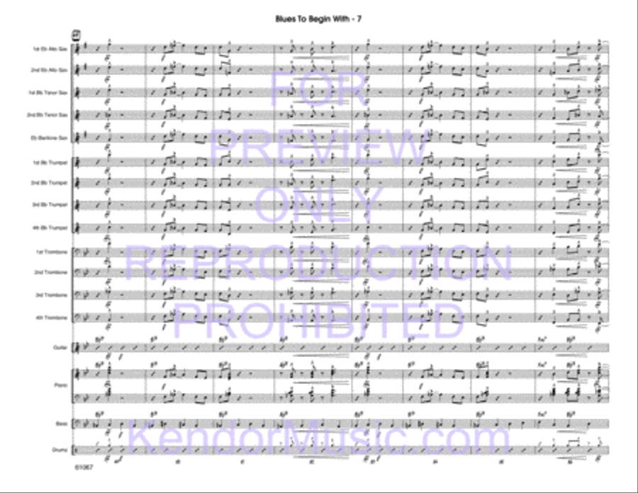 Blues To Begin With Jazz Ensemble scores gallery preview page 8