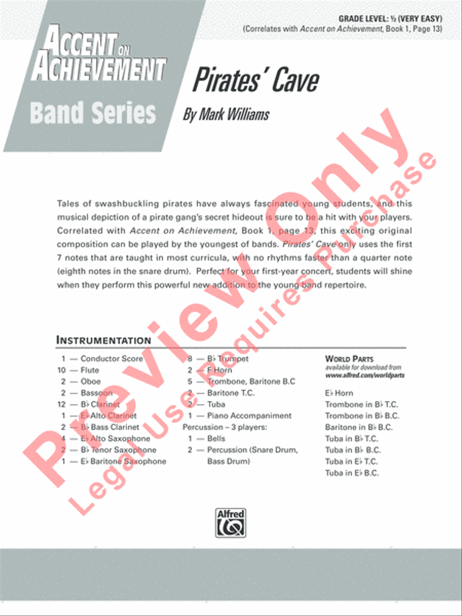 Pirates' Cave Concert Band scores gallery preview page 2
