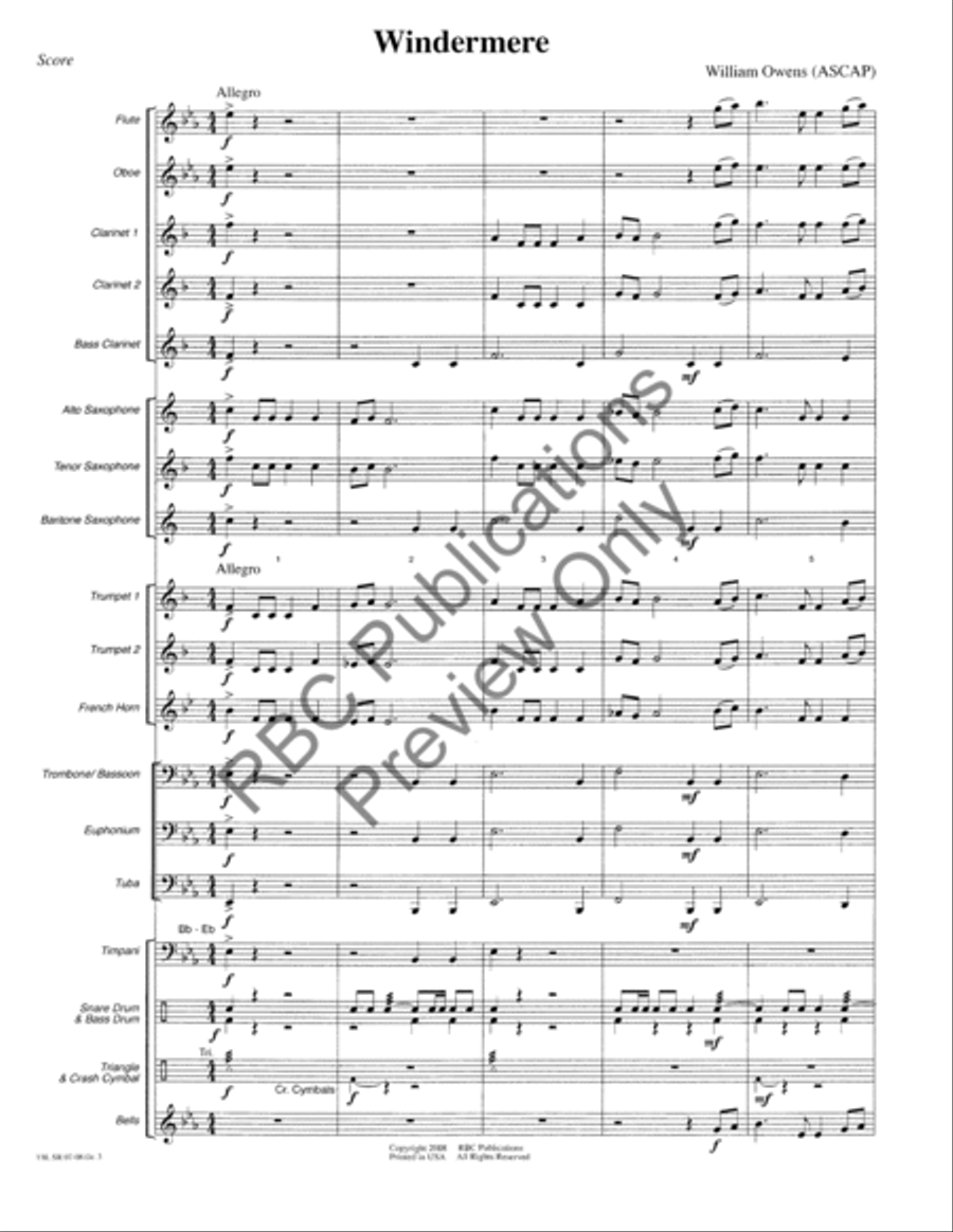 Windermere Windermere Concert Band scores gallery preview page 4