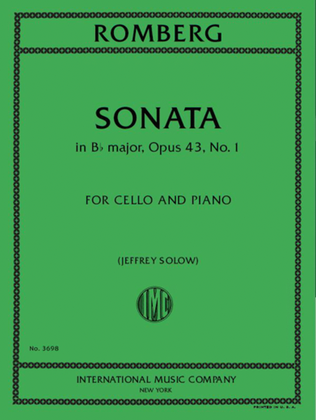 Book cover for Sonata In B Flat Major, Op. 43, No. 1